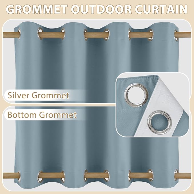 HDCAXKJ Waterproof Outdoor Curtains - Image 3