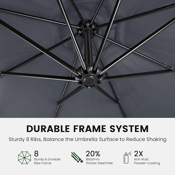 10FT Outdoor Patio Umbrella - Image 7