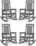 SERWALL Outdoor Rocking Chair Set of 4, Patio Rocking Chair, Porch Rocker by SERWALL