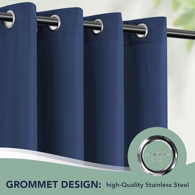 Outdoor Curtains for Patio Waterproof, 6 Drape Panels, Sun Shades | Privacy & - Image 6