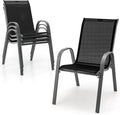 S AFSTAR Outdoor Chairs Set of 4, Stackable Patio Chairs by Safstar