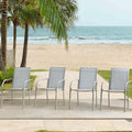 Outdoor Dining Chairs Set of 4, Stackable Patio Chairs by Seekverse