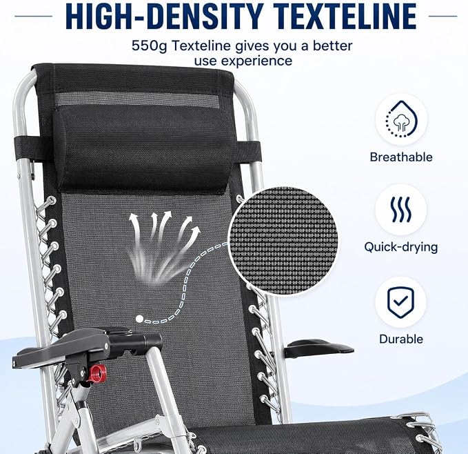 Yaheetech 29" Zero Gravity Chair Adjustable, - Image 7