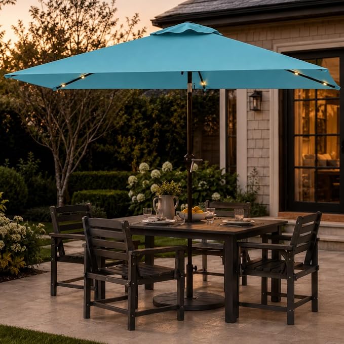 6.5 x 10ft Rectangular Patio Umbrella by PatioKingdom