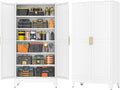 GAIOUS 79'' Tall Metal Garage Storage Cabinet, Home Office Cabinet White | Home by GAIOUS