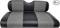 Huskey Parts Company 4PCS Charcoal Gray Golf Cart Seat Cover Diamond Stitching for EZGO TXT 1994-2013, Marine Grade Vinyl, Custom Fit, Staple On