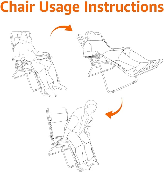 Amazon Basics Outdoor Adjustable Zero Gravity Folding Reclining Lounge Chair - Image 7