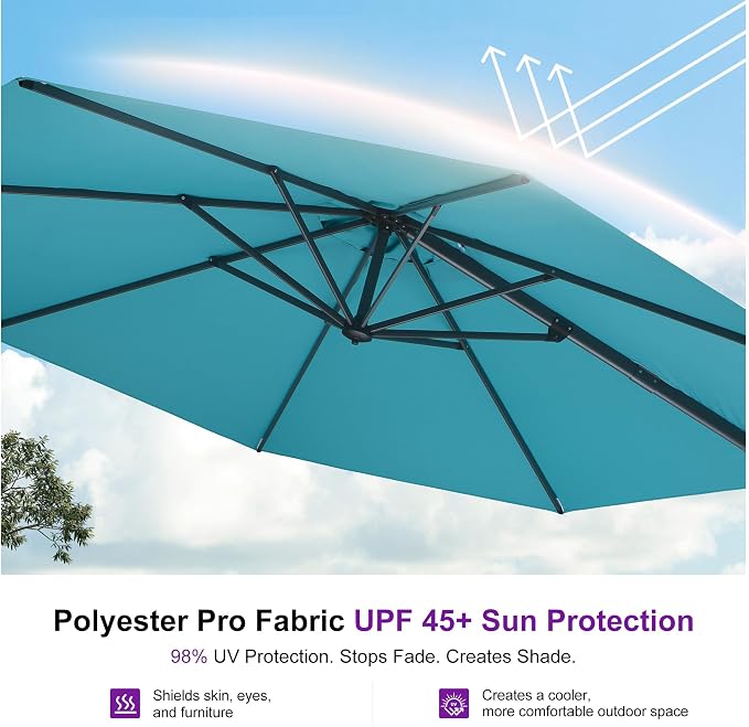 PURPLE LEAF Cantilever Umbrella - Image 5