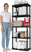 IRIS USA Plastic Storage Shelves |Made in USA| 64"H x 24"W x 12"D by IRISUSA