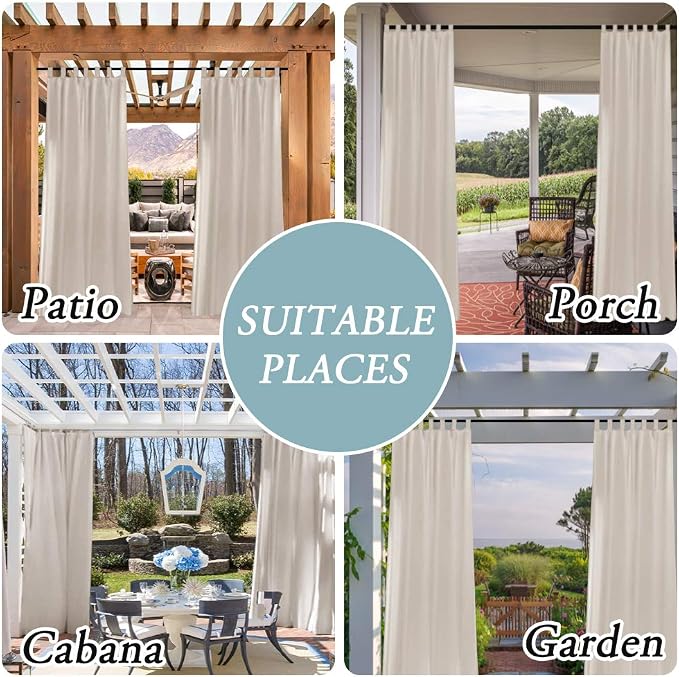 H.VERSAILTEX Outdoor Linen Sheer Curtains - Image 7