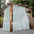 BONZER Sheer Outdoor Curtains for Patio Waterproof 2 Panels | Wide Grommet by Bonzer
