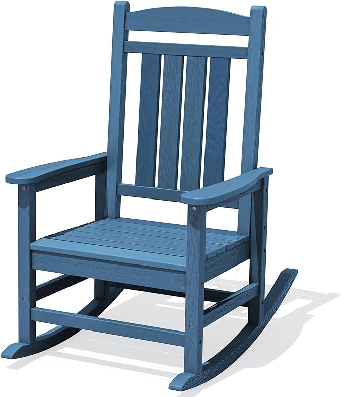 Oversized Outdoor Rocking Chair, Porch Rockers, Unique Blue | by KINGYES