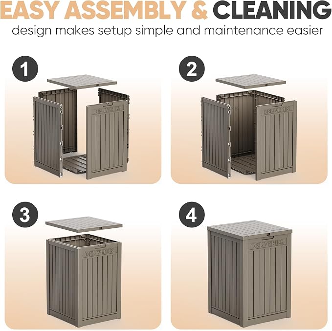 56 Gal Waterproof Outdoor Storage Box UV Resistant Deck Box | Storage bench - Image 7