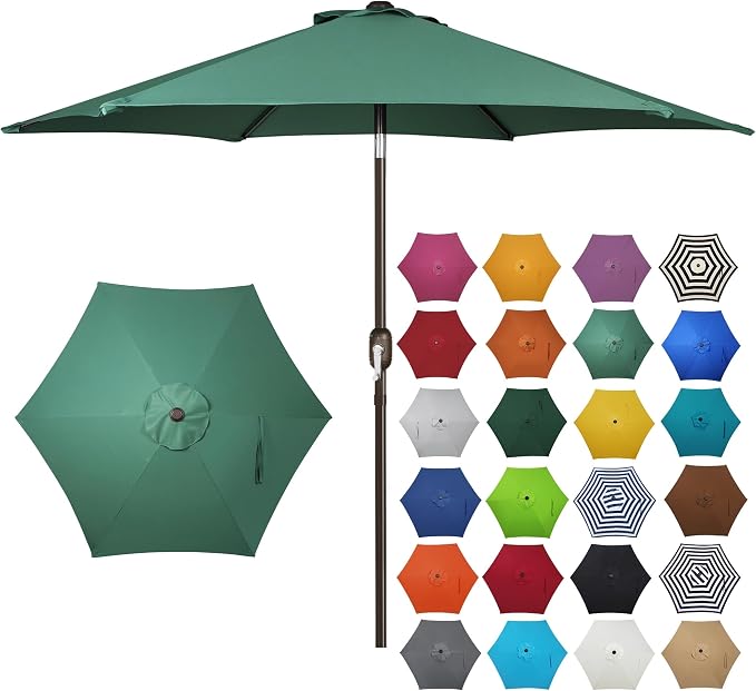 7.5 ft Patio Umbrella, Yard Umbrella, Outdoor Market Umbrella by Blissun