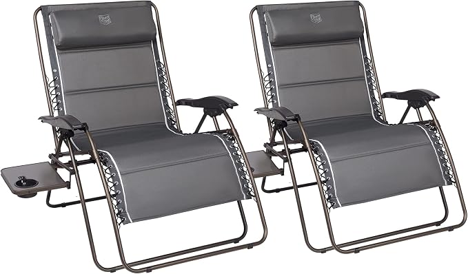 Timber Ridge Oversized Zero Gravity Chair, 33In Wide XXL Zero Gravity Reclining by TIMBERRIDGE