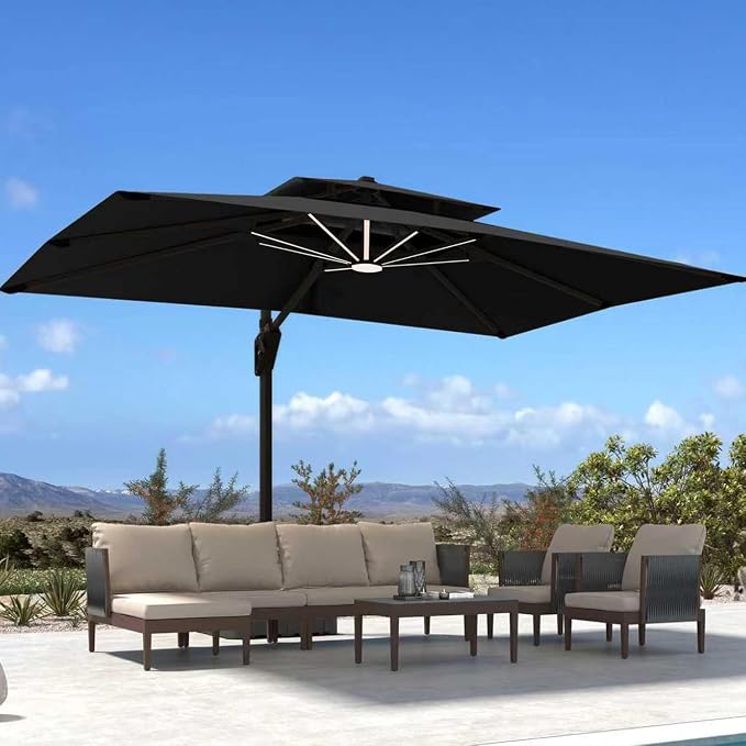 Deconk 10' X 13' Patio Cantilever Outdoor Umbrella by Deconk