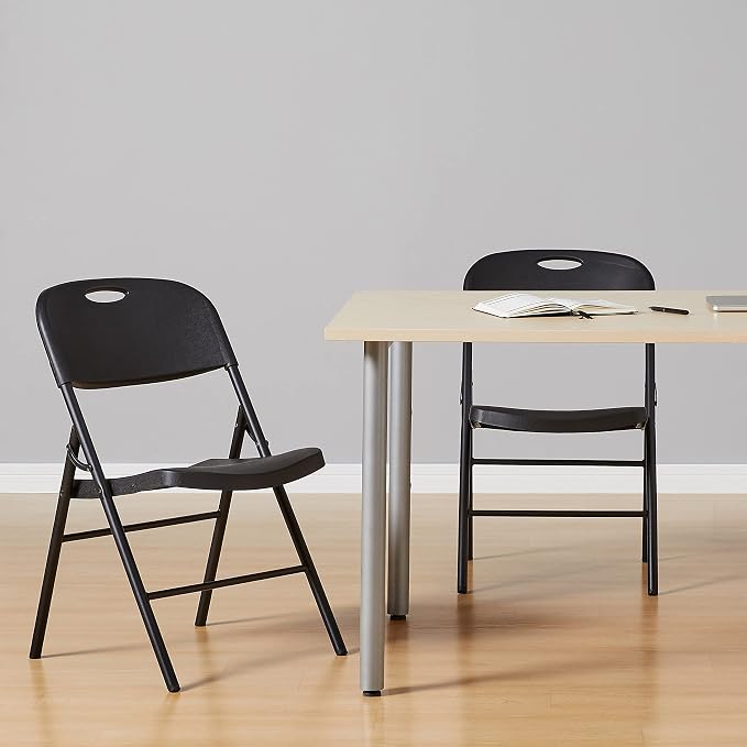 Amazon Basics Portable Folding Plastic Chair, Events Seating, 350-Pound Capacity - Image 2