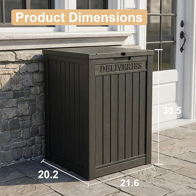 56 Gal Waterproof Outdoor Storage Box UV Resistant Deck Box | Durable resin - Image 4