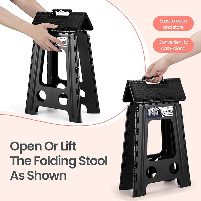 Delxo 17.5 Inch Folding Step Stool, Foldable Step Stool - Image 6