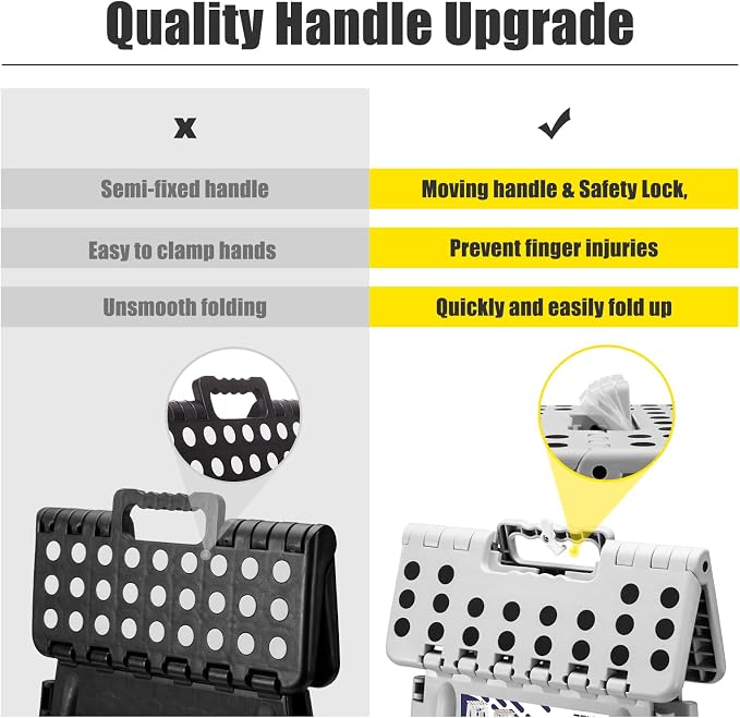 Delxo 17.5 Inch Folding Step Stool, Foldable Step Stool - Image 8