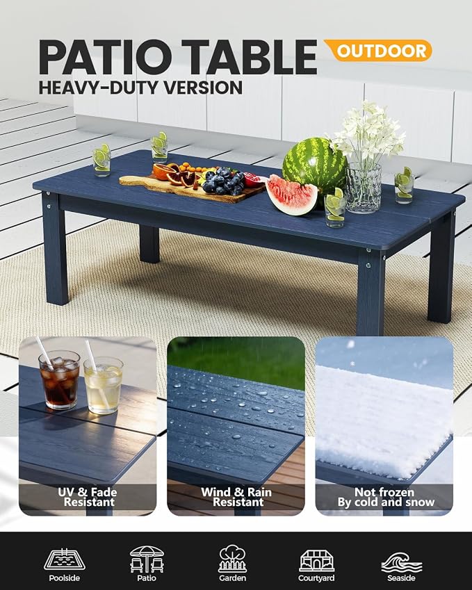 Adirondack Coffee Table, All-Weather HDPE, 304 stainless steel hardware - Image 7