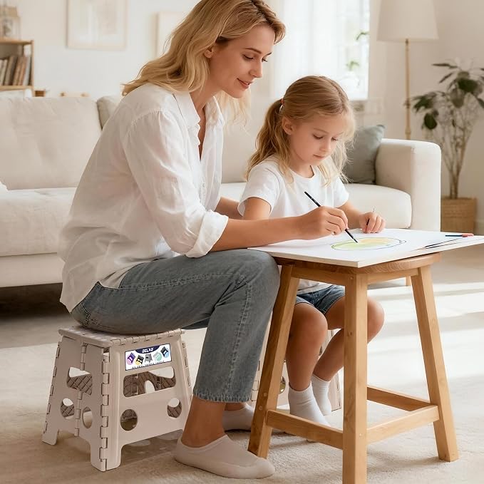 Delxo Folding Step Stool 13 Inch, 300 Lbs Step Stool - Image 5