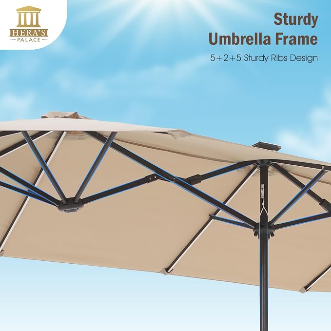 HERA'S PALACE 13 ft Patio Umbrella - Image 8