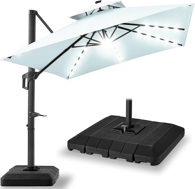 Best Choice Products 10x10ft Cantilever Patio Umbrella w/Base Included by Unknown