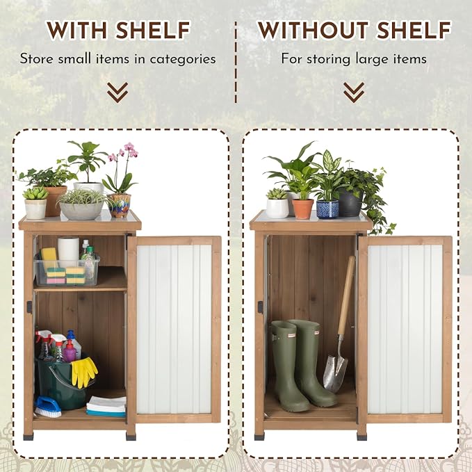 Ketive 33.5" H Small Storage Corner Floor Cabinet, 2 Shelf Narrow Storage Unit - Image 4