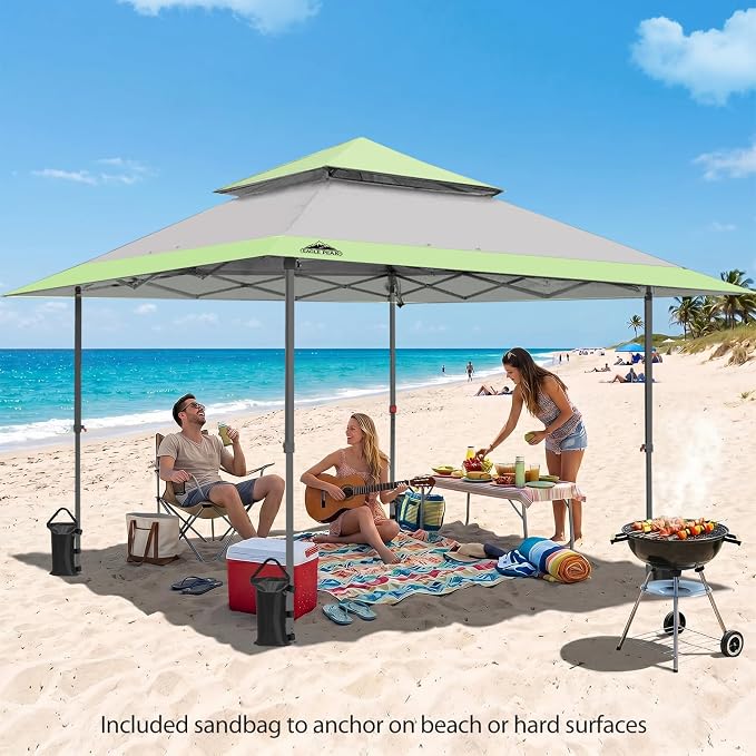 EAGLE PEAK 13x13 Pop Up Canopy Tent, Auto Extended Eaves, Heavy Duty Outdoor - Image 8