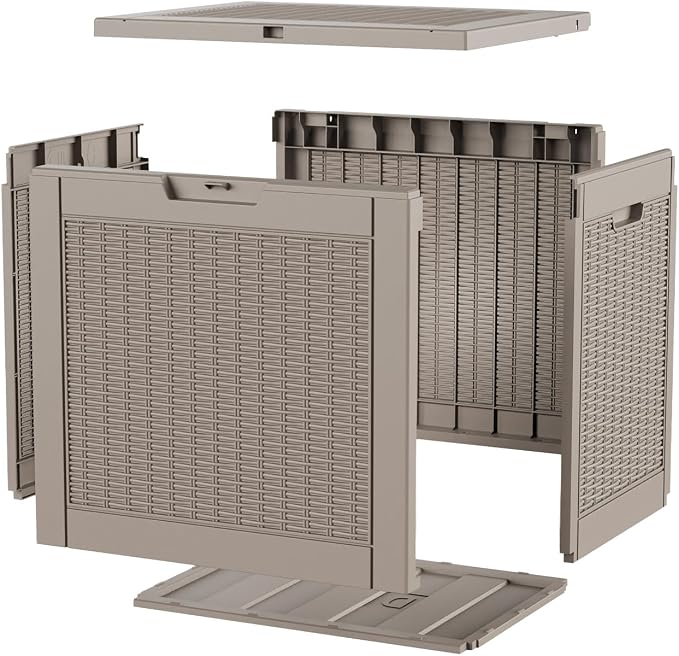ROJIK 39 Gallon Resin Deck Box, Lockable Waterproof Weatherproof Outdoor - Image 7