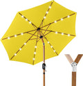 Best Choice Products 10ft Solar Market Patio Umbrella w/Woodgrain Pattern Pole by Unknown
