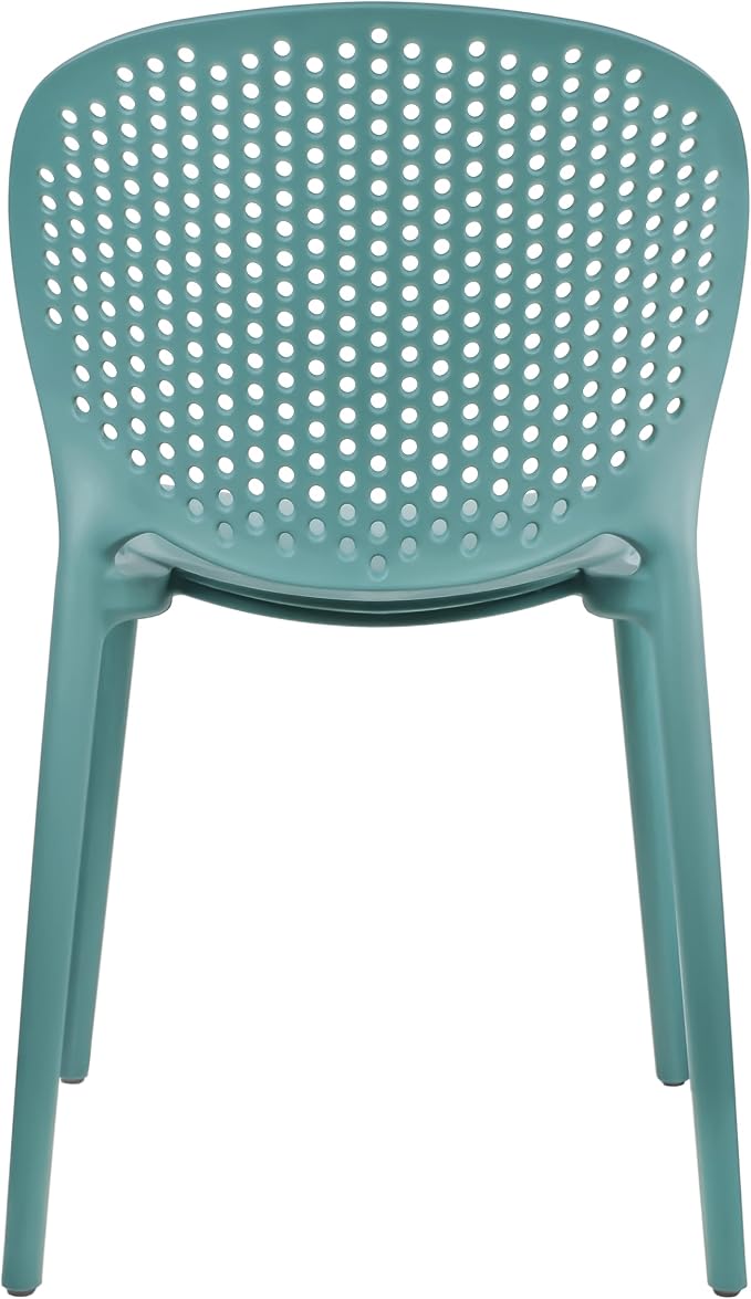 2xhome Set of 3 Patio Dining Chairs | Modern Stackable Outdoor Pool Side Chair - Image 9