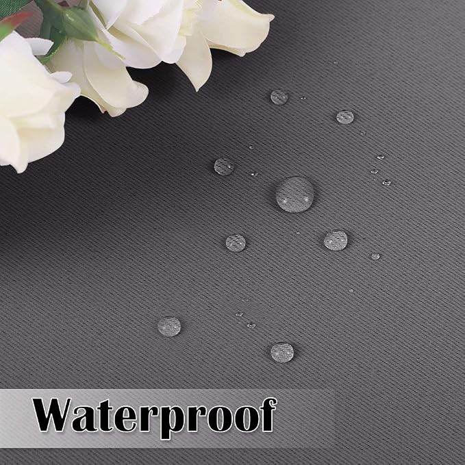 Outdoor Waterproof Curtains W52 x L108 Inch Grey, 1 Panel | Heavy Weighted - Image 5
