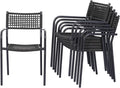 Patio Chairs Set of 6, Stackable Outdoor Dining Chairs by Unknown