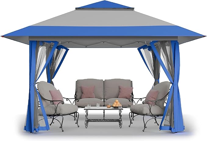 CROWN SHADES 13x13 Pop Up Gazebo, Outdoor Gazebo by Unknown