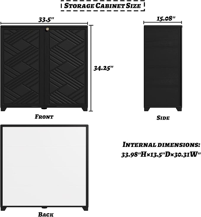 Mrosaa Outdoor/Indoor Storage Box, Resin and Plastic Storage Cabinet Waterproof - Image 4