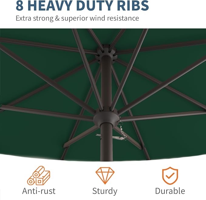 10FT Patio Umbrella, Outdoor Umbrella - Image 4