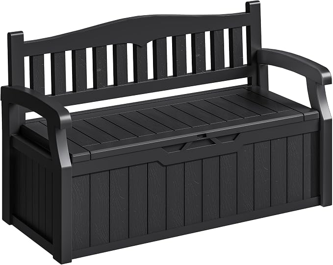 Homall 75 Gallon Outdoor Storage Benches Lockable Deck Box Waterproof | UV by Homall