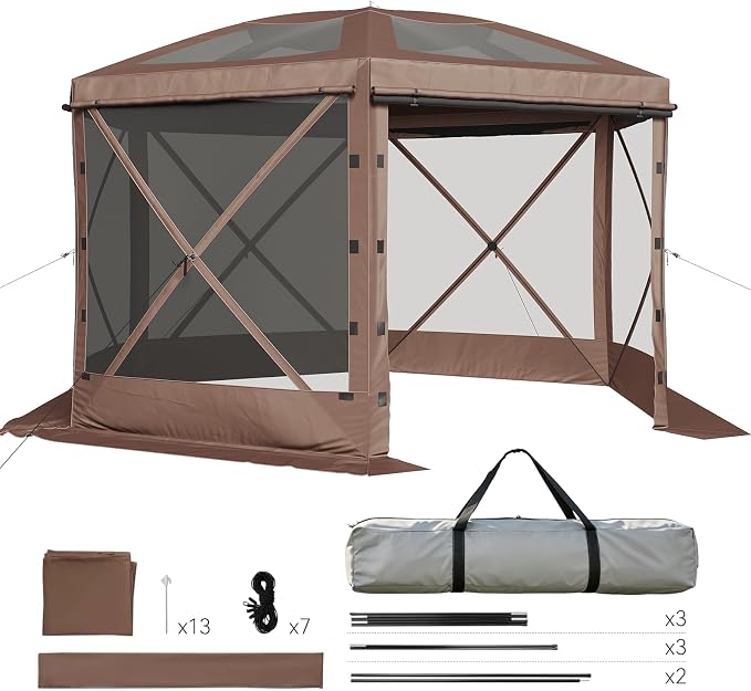 Aoxun 12x12ft Pop Up Canopy Tent, Screen Tent - Image 6