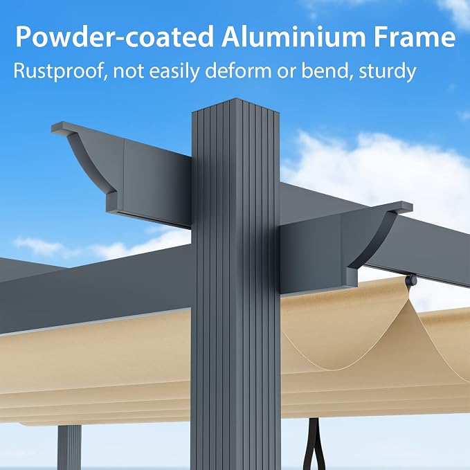 Tangkula 10x12 Ft Heavy-Duty Aluminum Pergola - Image 5