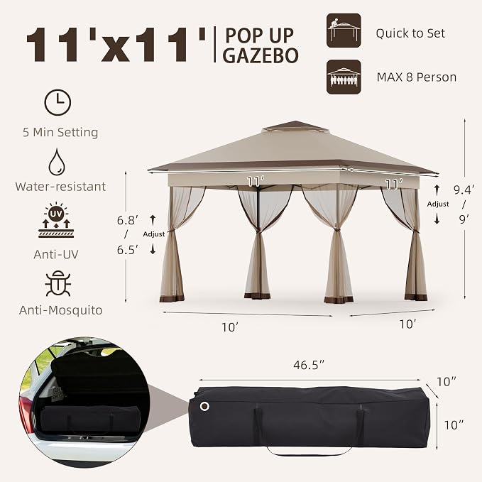 Bezseller 11x11 Pop Up Gazebo - Image 3