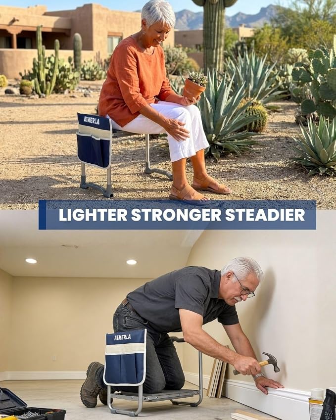 Foldable Garden Kneeler Seat Heavy Duty Garden Stool - Image 4