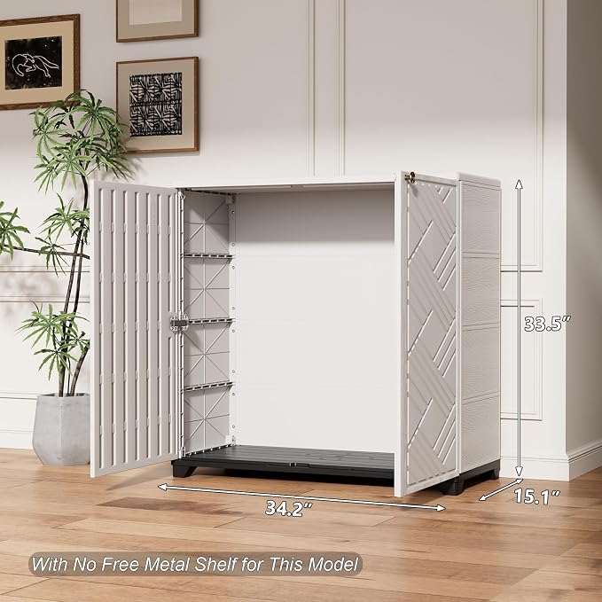 HOMSPARK Indoor/Outdoor Storage Cabinet - Image 3