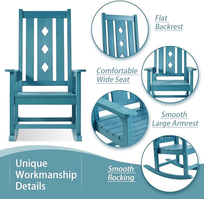 Oversized Outdoor Rocking Chair, Porch Rocker - Image 4