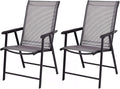 GIANTEX Set of 2 Patio Folding Chairs, Outdoor Chairs by Giantex