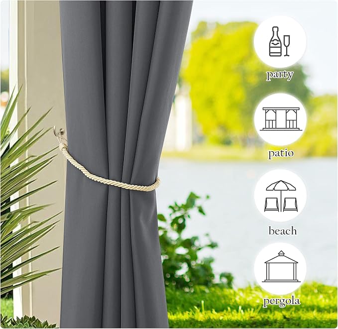 NICETOWN Canvas Outdoor Curtains - Image 5