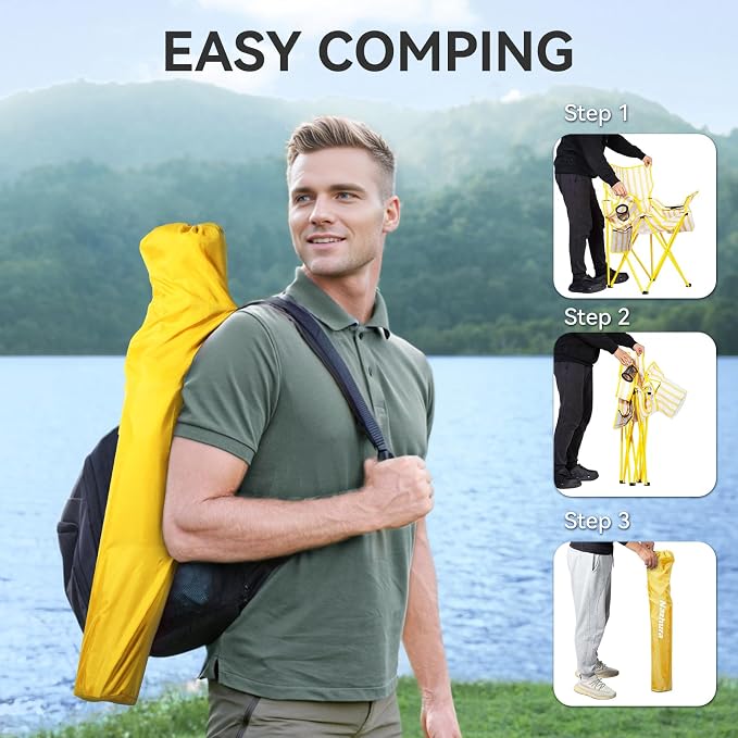 Nazhura 4 Pack Outdoor Camping Chairs Folding/Foldable/Portable - Image 6