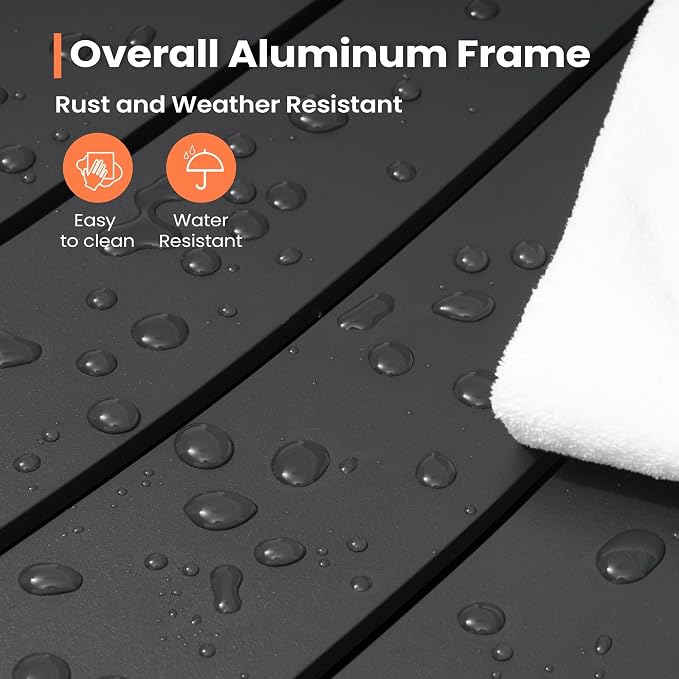 Pellebant Aluminum Stackable Outdoor Patio Dining Chairs Set of 4 | Outdoor - Image 7