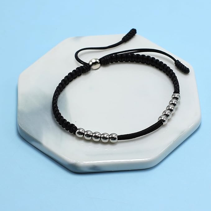 LAMIBEE Golf Stainless Steel 10 Beads Score Counter Bracelet, Golf Stroke Count Bracelet, Resizable and Easy to Adjust Golf Round Scoring Tracker, Durable and Stylish Golf Accessory